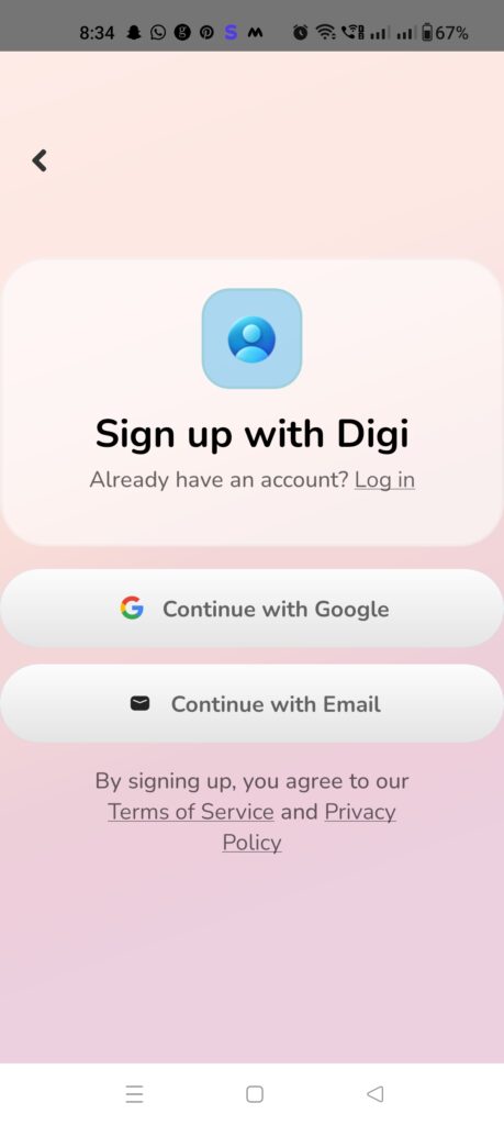 Digi AI Romance sign up