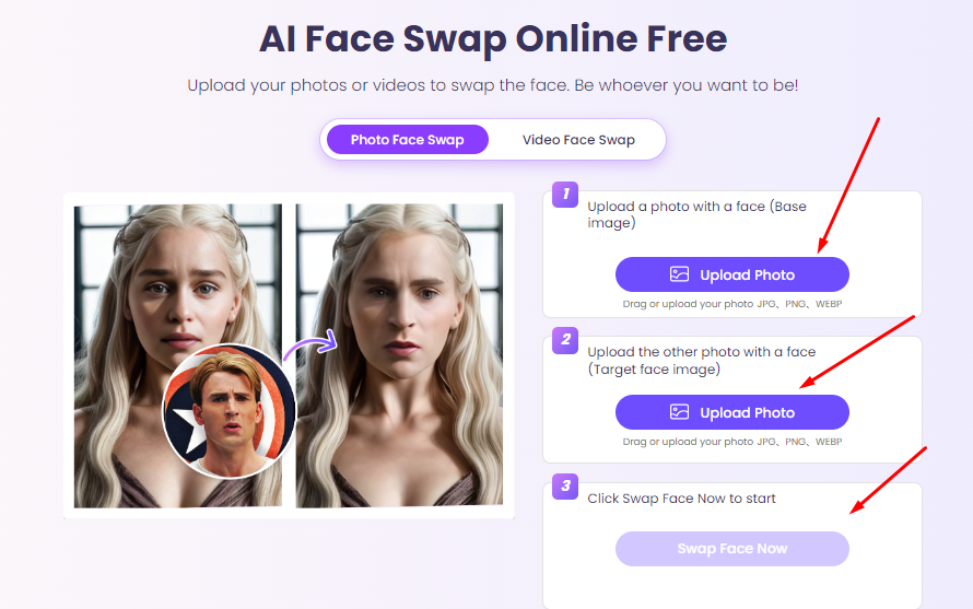 Vidnoz AI Face Swap online