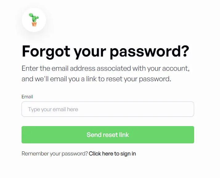 Caktus Ai Forgot Password