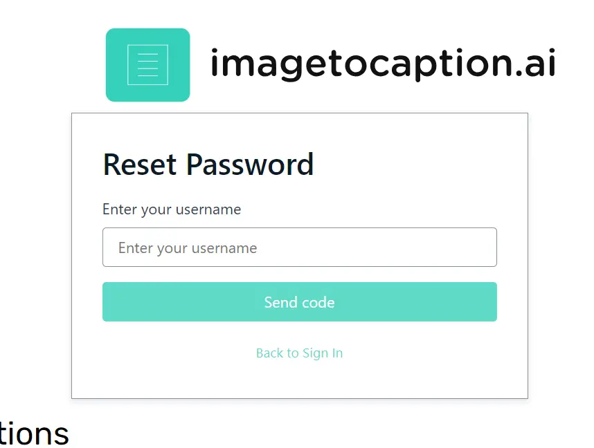 How To Reset Password On Imagetocaption.Ai